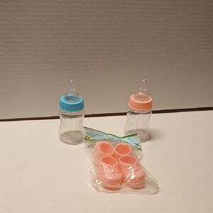 Baby Bottles Shoes 6pc party supplies set NWT
